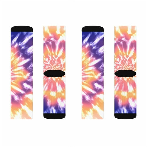 Pink Tie Dye Novelty Socks