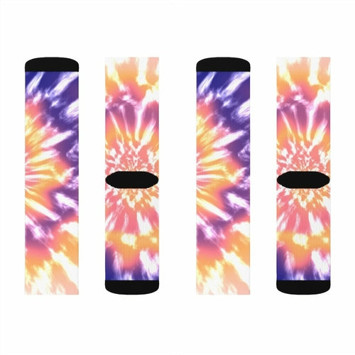 Pink Tie Dye Novelty Socks